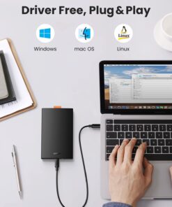 UGREEN USB C Hard Drive Enclosure USB C 3.1 Gen 2 to SATA Adapter for 2.5" SATA SSD HDD 6Gbps High-Speed Support UASP SATA III Compatible with MacBook Pro Air WD Seagate Toshiba Samsung Hitachi 28 71jaKY7G3xS