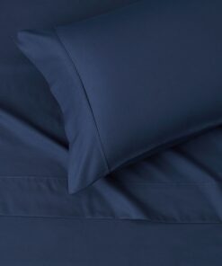 Alternative view of Amazon Basics Lightweight Super Soft Easy Care Microfiber 3-Piece Bed Sheet Set with 14-Inch Deep Pockets, Twin, Navy Blue, Solid