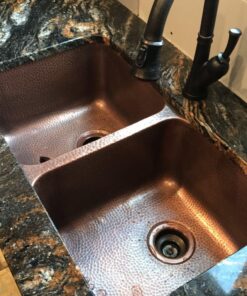 Sinkology Kitchen Sink 3.5 in. Strainer Drain Solid Brass with Post Styled Basket in Antique Copper 7 71jaUZjaMwL