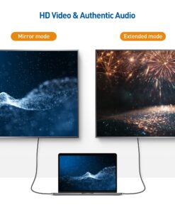 Cable Matters Unidirectional DisplayPort to HDMI Cable 6 ft, Gold-Plated DP to HDMI Cable, Display Port to HDMI Adapter Cable, 6 Feet 15 71jb391MKnL