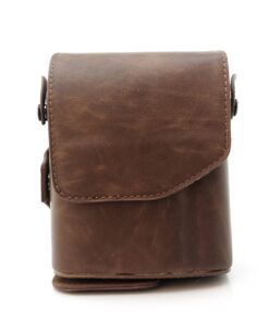 HelloHelio Retro Classic Leatherette Camera Vintage Compact Case for Fujifilm Mini 90 Neo Classic Instant Film Camera with Pocket Strap (Brown Case with Strap) Brown Case with Strap 10 71jbhVgNNaL