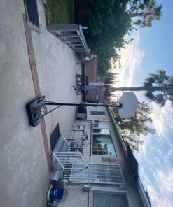 Best Choice Products Kids Height-Adjustable Basketball Hoop, Portable Backboard System w/ 2 Wheels, Fillable Base, Weather-Resistant, Nylon Net, Adjusts from 70.5in to 82.3in - White 47 71jbkNkkOWL