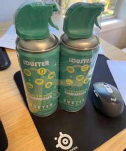 iDuster Compressed Gas Duster for Keyboard, 10 oz Disposable Compressed Air Duster, 2-Pack 19 71jc NRJl1L