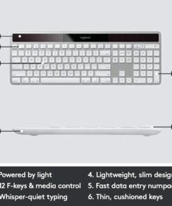 Logitech K750 Wireless Keyboard— Solar Recharging, Mac-Friendly, 2.4GHz Wireless - Silver 22 71jcBktLb9L