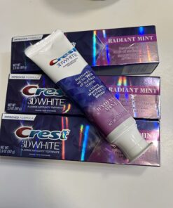 Crest 3D White Toothpaste Radiant Mint, 3.8 Oz (Pack of 3) 3.8 Ounce (Pack of 3) 34 71jcimZq5L