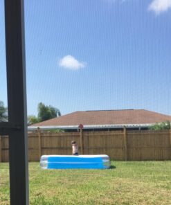 Intex 56483EP Inflatable 8.5' x 5.75' Swim Center Family Pool for 2-3 Kids, Backyard Splash Pool for Children 6+ Years Old, 198-Gallons, Blue & White Family Swim Center 68 71jd4FVMA0L 1