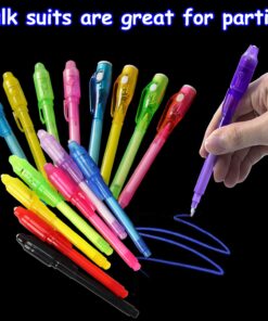 32 Pack Valentines Invisible Ink Pen with UV Black Light Secret Spy Pens Magic Disappearing Ink Markers School Supplies Kids Party Favors Valentines Gift for Boys Girls Classroom Exchange (2 Style) 32 Pack 15 71jdTk4X4ZL