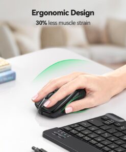 Alternative view of TECKNET Wireless Mouse, 2.4G Ergonomic Optical Mouse, Computer Mouse for Laptop, PC, Computer, Chromebook, Notebook, 6 Buttons, 24 Months Battery Life, 2600 DPI, 5 Adjustment Levels