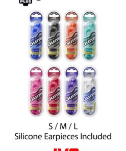 BLACK GUMY In ear earbuds with stay fit ear tips and MIC. Wired 3.3ft colored cord cable with headphone jack. Small, medium, and large ear tip earpieces included. JVC GUMY HAFX7MB Black Mic/Remote 13 71jfe4pR qL