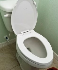 WSSROGY Elongated Toilet Seat with Lid, Quiet Close, Fits Standard Elongated or Oblong Toilets, Slow Close Seat and Cover, Oval, White 34 71jhCh7Sd9L