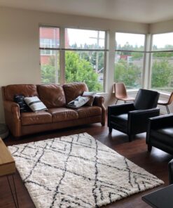 Woven Nook - Modern & Luxurious 18" x 18" Decorative Leather Throw Pillow Covers - Durable Quality & Machine Washable - 100% Polyester Faux Leather, Zulu Design - 4 Pack 18 x 18-Inch Zulu - Black, White, Grey, Brown, Neutral 25 71jhFQWbg7L 2