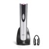 Oster Electric Wine Opener and Foil Cutter Kit with CorkScrew and Charging Base, Silver | Gifts for Wine Lovers 9 71jhrwcjPL