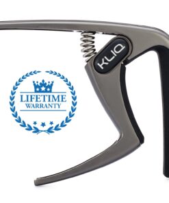 KLIQ Guitar Capo for Acoustic and Electric 6-String Guitars, Black Chrome 17 71jiflys L