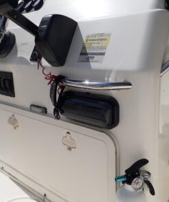 Pyle Water Resistant Marine Stereo Cover - Smoke Colored Heavy Duty Boat Radio Protector Shield with Flip-up Door & Spring Loaded Release - Mounting Gasket Included - Pyle PLMRCB1 Black Standard Packaging 25 71jj UzF4CL 2