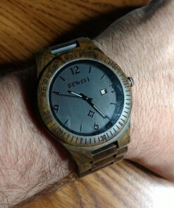 Bewell W086B Mens Wooden Watch Analog Quartz Lightweight Handmade Wood Wrist Watch ebony wood 23 71jjHBAGHHL