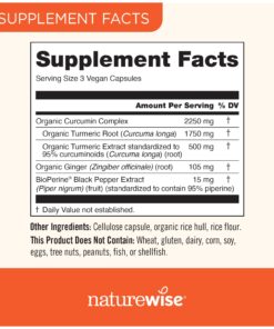 Alternative view of NatureWise Curcumin Turmeric 2250mg | 95% Curcuminoids & BioPerine Black Pepper Extract | Advanced Absorption for Joint Support [2 Month Supply - 180 Count] 180 Count (Pack of 1)