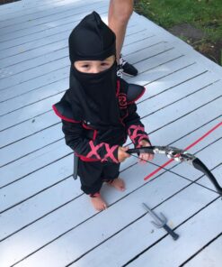 Liberty Imports Ninja Warrior Bow and Arrow Archery Set with Katana Sword, Sai, Melee Toy Weapons for Kids Pretend Role Play Equipment, Cosplay, Costume Accessories 25 71jjd1AYd L