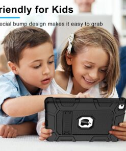 Rantice iPad 6th Generation Cases , 5th Case , Air 2 9.7 Shockproof Rugged Drop Protection Cover Built with Kickstand for 9.7'' A1893/A1954/A1822/A1823 (Black) Black 29 71jjkbJLH3L