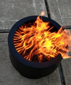 Portable Smokeless Wood Pellet Firepit - Flame Genie FG-16 Portable Fire Pit, Smoke-Free Wood Pellet Fire Pit, USA Made, Smokeless Fire Pits for Outside, 13.5" Diameter, Smokeless Firepit, Black 47 71jk5 1UBNL