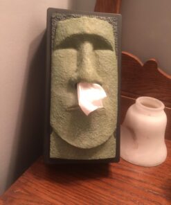 Tiki Head Tissue Box Cover - Green Face with Black Sides Black & Green 32 71jkPzW0WKL