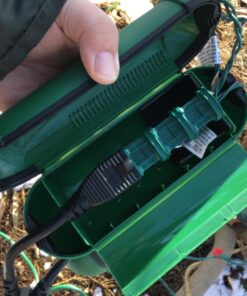 Hot Headz H-EXT-302 Outdoor Extension Safety Seal Resistant Cord Cover for Holiday Lights Water Fountains, Pool Pumps, Air Conditioners, Etc, Single, Green 36 71jkb8OlNNL