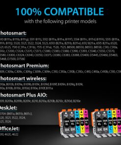 Smart Ink Compatible Ink Cartridge Replacement for HP 564 XL 564XL High Yield 10 Combo Pack (4 Black & 2 C/M/Y) for DeskJet 3520 3522 Photosmart 7520 6520 5520 7525 5514 7510 OfficeJet 4620 Printers 37 71jknXpaKNL