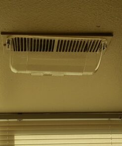 Frost King Unbreakable Heat and Air Deflector, Clear Plastic, 2 3/4” Tall, Width Adjustable 10” to 14” Unbreakable, expands 10" to 14" 41 71jlo oLy0L