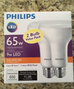 Alternative view of Philips 462143 Dimmable 65 Watt Equivalent Soft White BR30 Dimmable Led Light Bulb 2 Pack