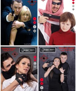 12" X 18" Hostage Targets for Shooting Featuring Photo-Realistic Designs | Bad Guy Paper Targets | Ideal for Law Enforcement Training 40 Pack Hostage 10 Of Each