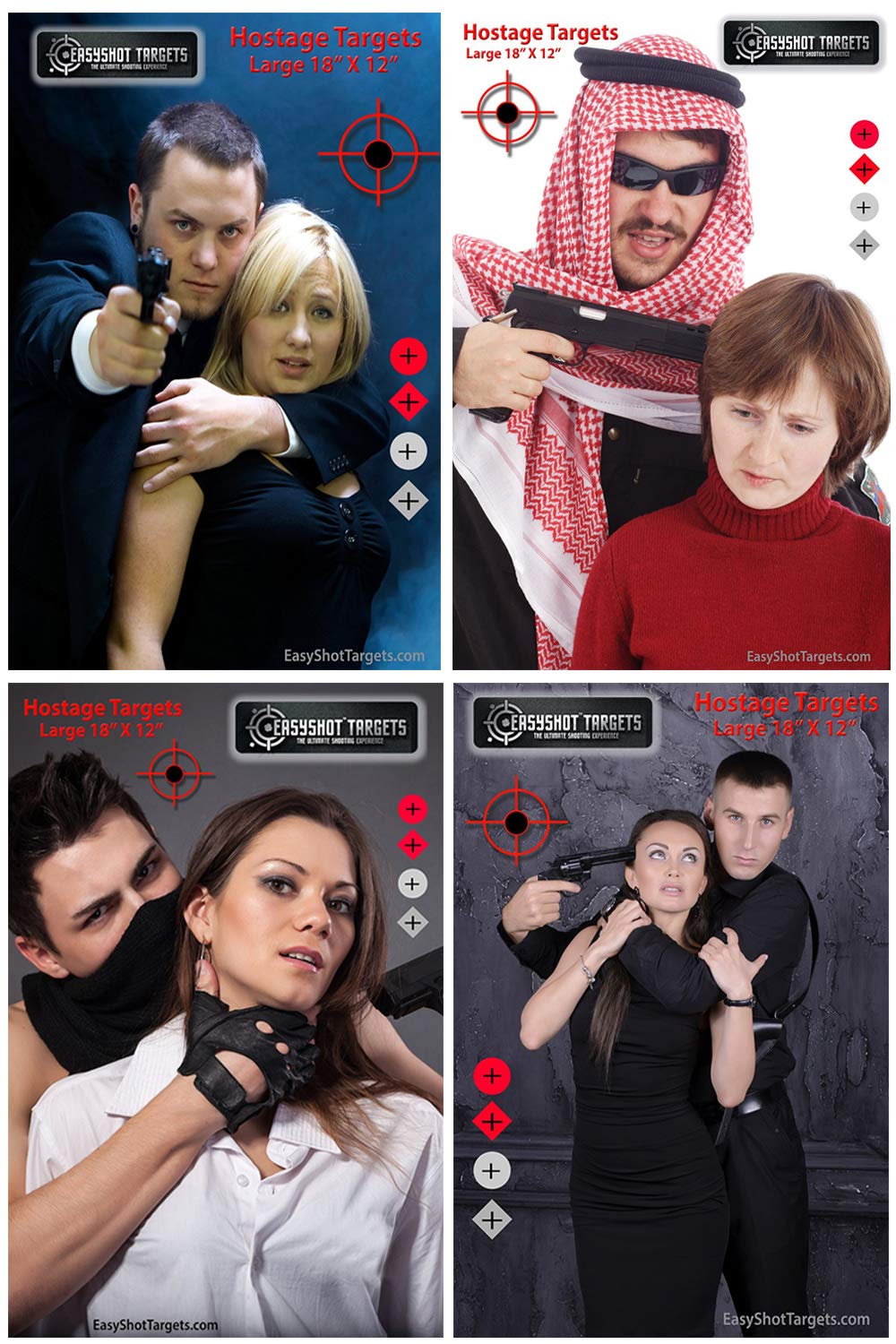 12" X 18" Hostage Targets for Shooting Featuring Photo-Realistic Designs | Bad Guy Paper Targets | Ideal for Law Enforcement Training 40 Pack Hostage 10 Of Each 1 12" X 18" Hostage Targets for Shooting Featuring Photo-Realistic Designs | Bad Guy Paper Targets | Ideal for Law Enforcement Training 40 Pack Hostage 10 Of Each