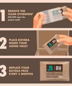 Boveda 84% Two-Way Humdity Control Pack For Seasoning – Season Wood Containers – Size 60 – Single – Individually Wrapped Seasoning Packet 84% (Seasoning Wooden Containers) 14 71jm73GyJbL