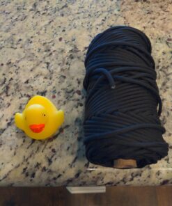 TOUGH-GRID Premium 750lb Paracord 100% Nylon Type IV Mil-Spec Parachute Cord - Certified MIL-C-5040H - UV/Abrasion Resistant - Heavy Duty Strands - Made in USA and Used by US Military Black 200Ft. (Wound on Tube) 32 71jm9GIYj7L