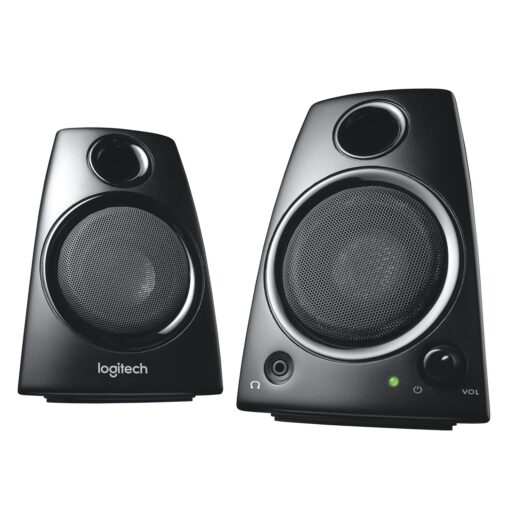 Logitech Z130 PC Speakers, Full Stereo Sound, Strong Bass, 3.5mm Audio Input, Headphone Jack, Volume Controls, Computer/TV/Smartphone/Tablet - Black Speaker