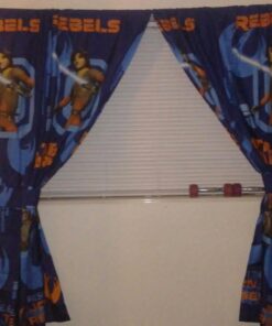 Star Wars Rebels Blue 63” Drapery/Curtain 4pc Set (2 Panels, 2 Tie backs) - Official Star Wars Product 11 71jmWLl3VRL