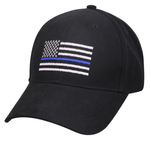 Rothco Thin Blue Line Flag Low Profile Cap One Size Black