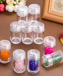 Blulu Clear Plastic Bead Storage Containers Set with 30 Pieces Storage Jars Diamond Painting Accessory Box Transparent Bottles with Lid for DIY Diamond, Nail and Other Small Items (1.85 x 1 Inch) 1.85 x 1 Inch 17 71jnUDRQ7lL