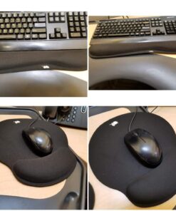 Wrist Rests for Keyboard and Mouse Pad Set - Memory Foam Cushion, Black - Ergonomic Wrists Hand Arm Rest Support for Laptop Computer Desk and Gaming - Carpal Tunnel Syndrome Relief Original 47 71jnVIlUCHL