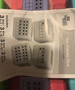 hand2mind Ten Frame Dice, Large Foam Dice for Classroom, Subitizing Dice, Math Manipulatives for Elementary School, Counting Toys for Toddlers, Educational Toys for Preschool Children (Set of 12) 37 71jnhhecBSL