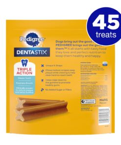 PEDIGREE DENTASTIX Small/Medium Dog Dental Treats Original Flavor Dental Bones, 1.57 lb. Value Pack (45 Treats) 45 Count (Pack of 1) 14 71jnzzxSu5L