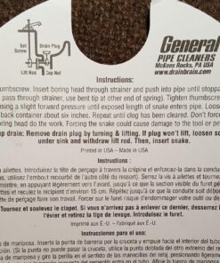 General Pipe Cleaners R-25SM Spin Thru Drain Auger with 1/4-Inch by 25-Feet Cable (P-25SM) 29 71joUjsNbsL