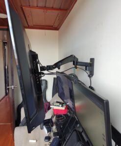 HUANUO Ultrawide Monitor Wall Mount for up to 34 35 inch Flat Curved Screens, Single Wall Mount Monitor Arm Holds 26lbs Max, Height Adjustable Full Motion Gas Spring Vesa Mount, Max 200x200mm, HNWSS4 41 71jpIj81kzL