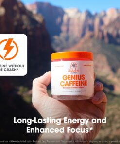 Genius Caffeine Pills 100mg, Extended-Release Microencapsulated Caffeine Pills - All-Natural Non-Crash Sustained Energy, Focus & Concentration Supplement - Nootropic Brain Booster - 100 Capsules 26 71jpIpbZWL