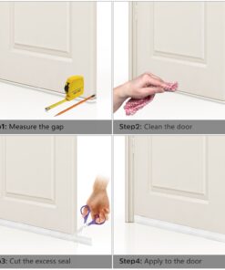 BAINING Door Draft Stopper Door Sweep for Exterior/Interior Doors, Weatherproofing Door Seal Strip Under Door Draft Blocker Seal, Soundproof Door Bottom Weather Stripping, 2" W x 39" L, White 33 71jr9P8nwL