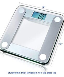 Eat Smart Products Free Body Tape Measure Included Digital Bathroom Scale with Extra Large Lighted Display, One Size, Clear 26 71jrJiTTTFL