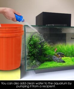 SunGrow Aquarium Maintenance Kit with Priming Bulb, 65-Inches, Easy to Use, Perfect for Small Fish Tanks, 2-Minutes to Assemble (3.5" nozzle length) Blue Sand Cleaner ( 3.5" nozzle length ) 18 71jrTBRxFL