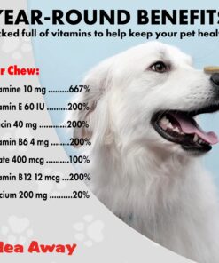 Flea Away All Natural Supplement for Fleas, Ticks, and Mosquitos Prevention for Dogs and Cats, 100 Chewable Treat Tablets, Single 1 Single 31 71jrU p6ZVL