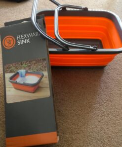 ustFlexWare Collapsible Sink with 2.25 Gal Wash Basin for Washing Dishes and Person During Camping, Hiking and Home 51 71jravYftgL