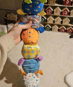 LIGHTDESIRE Baby Toys Musical Caterpillar,Infant Toys Stuffed Animal Toys with Ruler Design and Ring Bell,Baby Teething Toys for Tummy Time Newborn Boys Girls 0 3 6 12 Months(Blue) Blue With Teether 13 71js itYebL