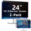 2-Pack 24 Inch Computer Privacy Screen Filter for 16:9 narrow screen Monitor - Ultra-Slim, Frameless Design, Anti-Glare 2pack 24' 16:9 14 71jtP67jgCL