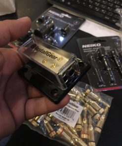 InstallGear 4/8/10 AWG Gauge Power Distribution Block 4 Gauge in to (4) 8/10 Gauge Out | Fuse Block | Fuse Block for Auto, RV, Motorcycle, and Boat 4 Gauge In - (4) 8/10 Gauge Out 38 71ju90a0ILL